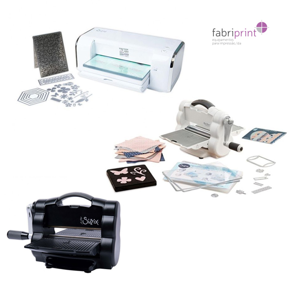 Guilhotinas Sizzix manuais e eléctricas com acessórios, à venda na Fabriprint.