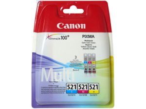Tinteiro Pixma MP540/620/630/980/IP3600/IP4600 Pack 3 cores (CANCLI521CMY)
