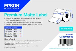 Etiquetas PREMIUM MATTE, 102 mm x 152 mm    C33S045533