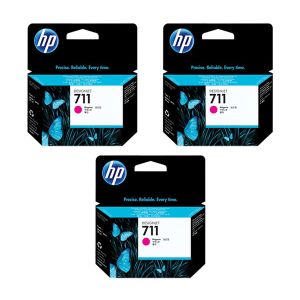 Pack 3 Tinteiros HP 711 Magenta (CZ135A)