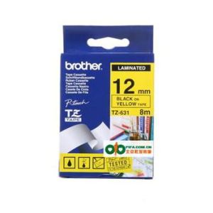 Fita para Gravacao P-Touch 12mm Amarelo / Preto Flexivel