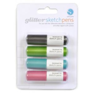 Conjunto 4canetas Glitter Silhouette