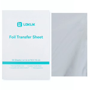 LOKLiK Pack de 50 Transfer Foil Prateadas Metalizadas