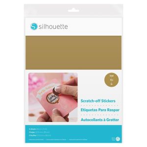 Folhas autocolante Dourado para Raspar - (Scratch-Off Sticker Sheets)  - Silhouette