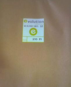 Papel Vinil Imprimível Glossy Evolution A3