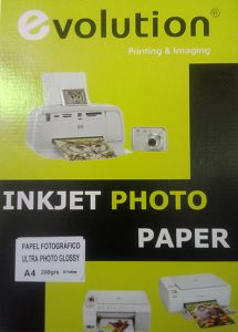 Papel fotográfico Glossy Evolution A4 200grs