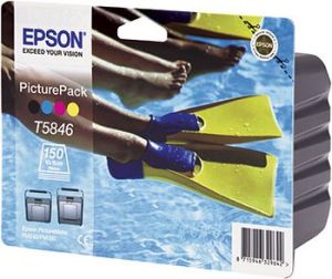 Picture Pack com Tinteiro de 4 Cores e 150 Fohas da EPSON (T5846)